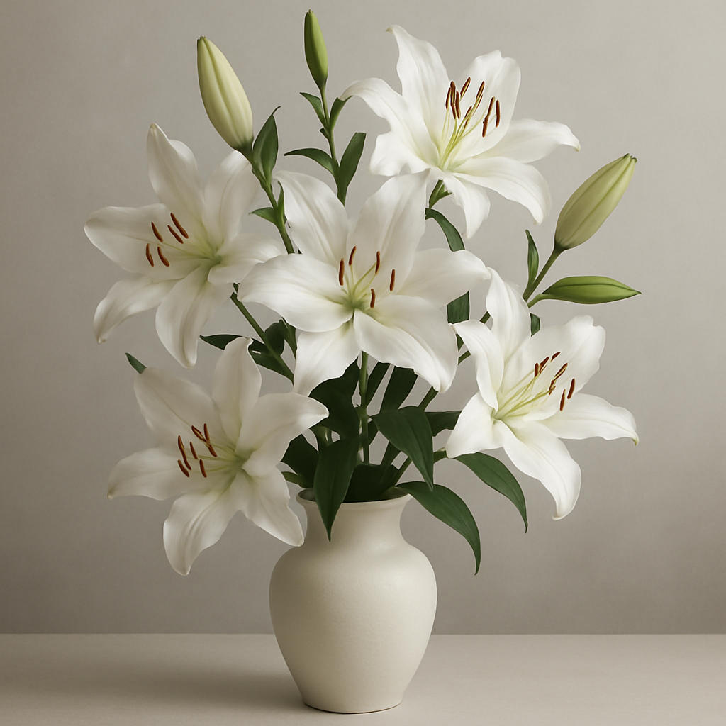 Elegant white lilies